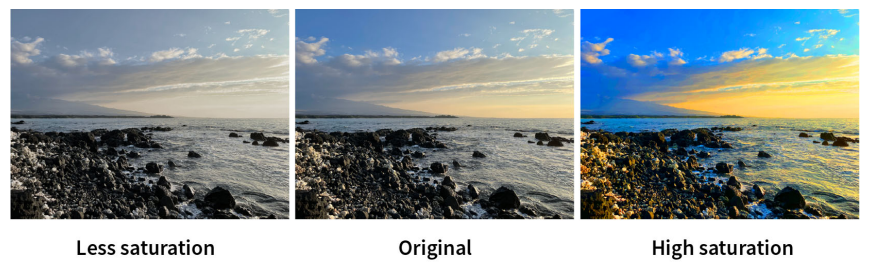 Saturation and lightness on pictures example